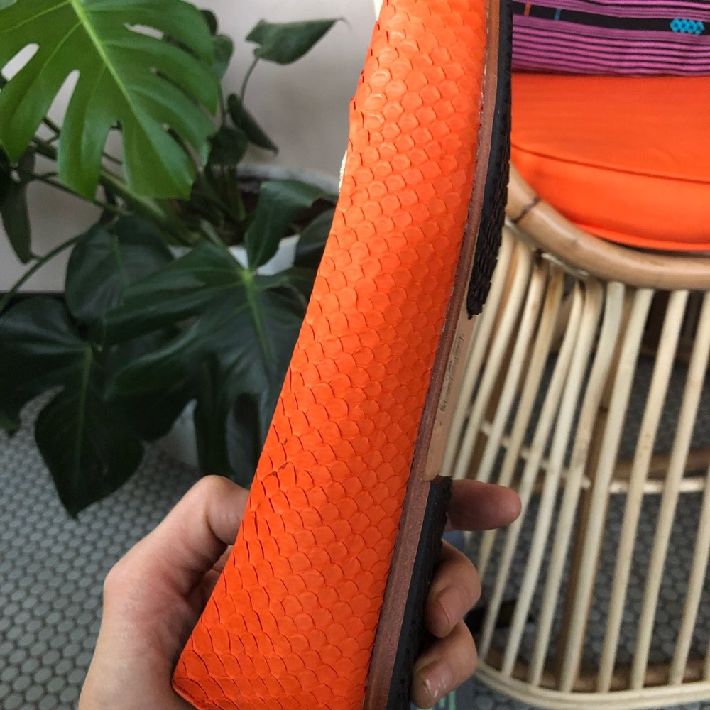 NWT Genuine python ballet flats- orange - Picture 6 of 7